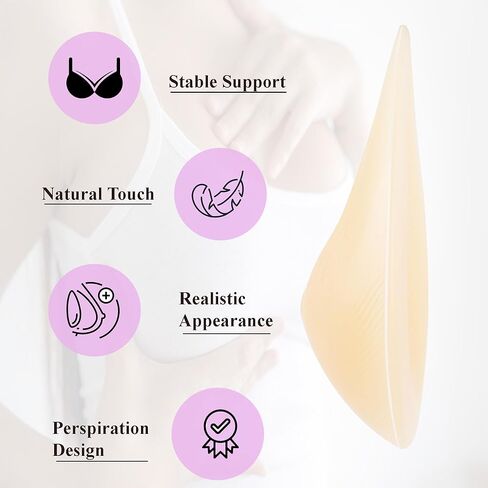 ENVY BODY SHOP Silicone Breast Form Mastectomy Cancer Surgery Recovery L-shaped in Saudi Arabia