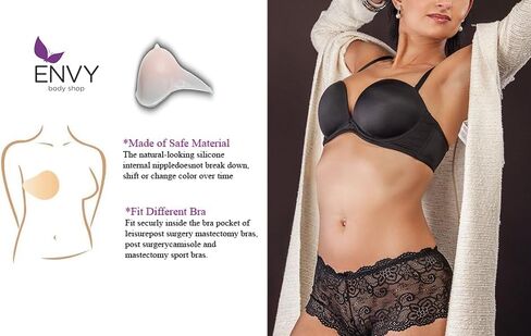 ENVY BODY SHOP Silicone Breast Form Mastectomy Cancer Surgery Recovery L-shaped in Saudi Arabia