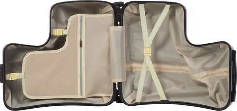 Large Capacity Carry-On Luggage with Casters, Impact Resistant Rolling Children Travel Suitcase with Seat and Safety Belt, Carry-on Luggage with 4 Spinner Wheels (Pink) in Saudi Arabia