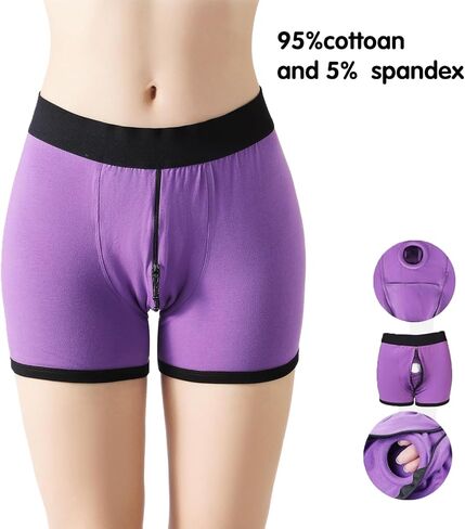 ملابس داخلية بحزام سراويل داخلية بدون حمالات للرجال والنساء باللون الأرجواني in Kuwait