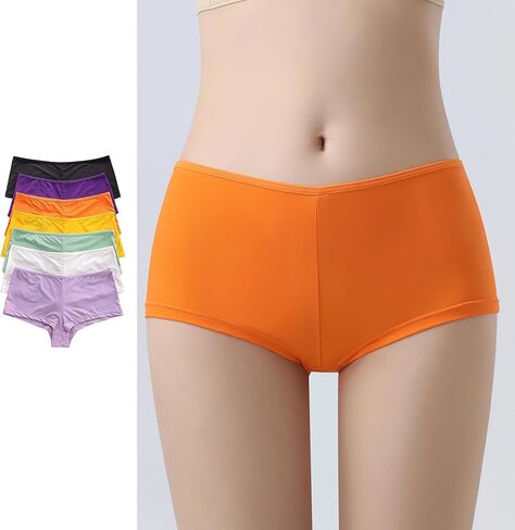 Plus Size Seamless Boxer Shorts, 7-Pack Comfortable No Show Women’s Underwear, Soft Stretch Breathable Panties Set in Saudi Arabia