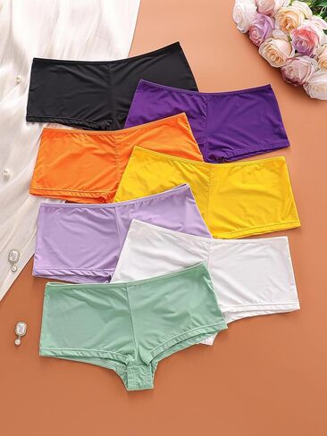 Plus Size Seamless Boxer Shorts, 7-Pack Comfortable No Show Women’s Underwear, Soft Stretch Breathable Panties Set in Saudi Arabia