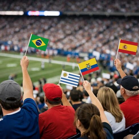 زينة كأس العالم لكرة القدم 2026 من بروبسين، أعلام لاصقة، 42 دولة، أعلام صغيرة محمولة باليد، ديكورات حفلات كأس العالم لكرة القدم للمدرسة، المكتب، المكتب، أحداث الألعاب الرياضية، البار in Kuwait