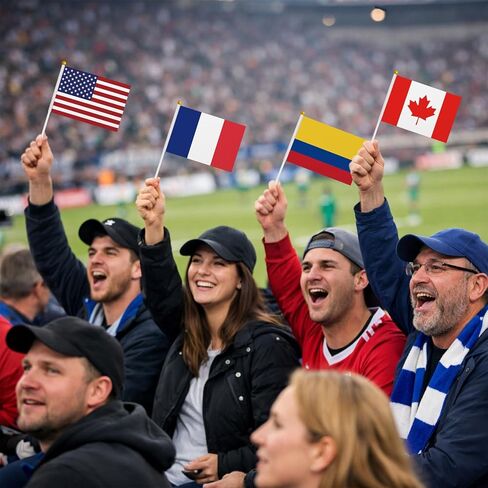 زينة كأس العالم لكرة القدم 2026 من بروبسين، أعلام لاصقة، 42 دولة، أعلام صغيرة محمولة باليد، ديكورات حفلات كأس العالم لكرة القدم للمدرسة، المكتب، المكتب، أحداث الألعاب الرياضية، البار in Kuwait