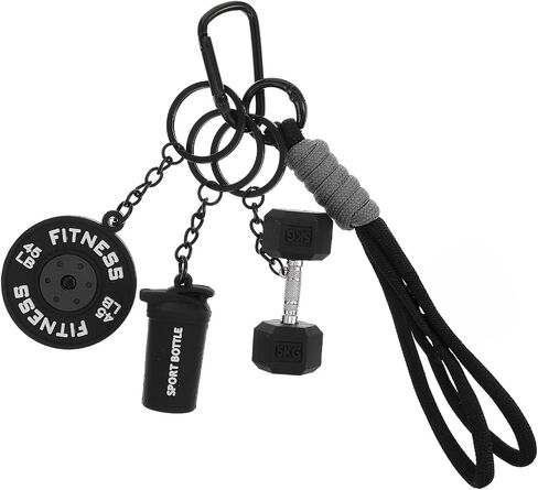 Gym Keychain for Women Men, Silicone Dumbbell Keychain Motivational Fitness Gifts for Gym Lovers Weight Lifting Gift in Saudi Arabia