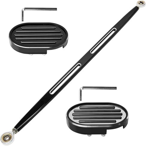 for Indian Scouts Bobber 2025 Models Accessories,2-Hole Slotted Shift Linkage Bundles with Black and Chrome Style Extended Larger Brake Pedal Cover for Scouts Fans in Saudi Arabia