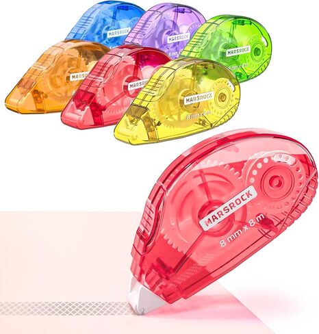 بكرة شريط لاصق مع نقاط لاصقة، 12 شريطًا مزدوج الجوانب للحرف اليدوية ونقاط الغراء ودفتر القصاصات وتغليف الهدايا والمدرسة والمكتب ومستلزمات اليومية (0.31 بوصة × 26 قدم) in Kuwait