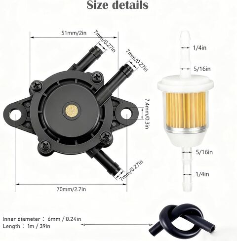 مضخة الوقود لبريجز وستراتون 808492 808656 ميكوني: نبض جزازة العشب عربة الغولف مضخة الوقود أجزاء المحرك الصغيرة لكوهلر جون ديري شبل كاديت كاواساكي إزغو نادي السيارات ياماها تورو هوندا بريداتور in Kuwait