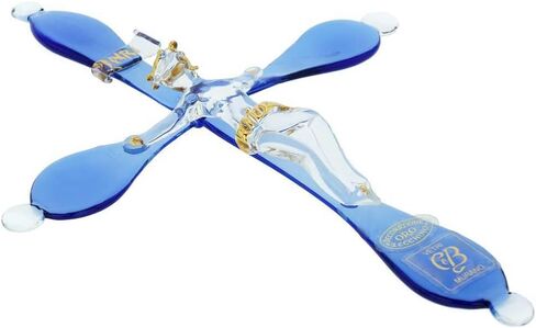 GlassOfVenice Murano Glass Elegant Cross Wall Crucifix in Kuwait
