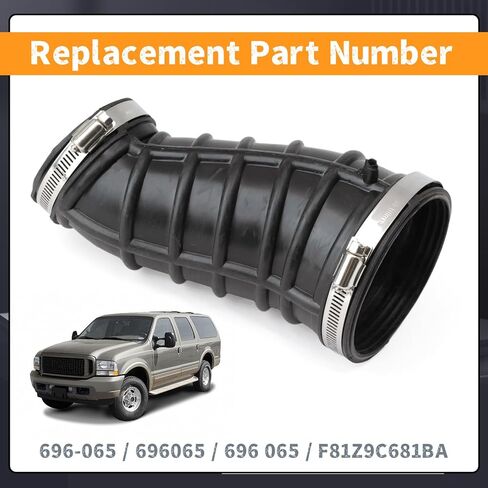 696-065 خرطوم أنبوب مدخل نظيف للمحرك مع مشابك متوافقة مع Ford F-250 F-350 F-450 F-550 Super Duty 1999-2003 بديل للرحلة 2000-2003 7.3L V8 استبدال الأنابيب 696065 F81Z9C681BA in Kuwait