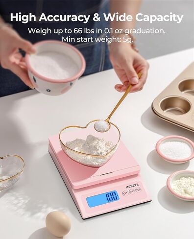 MUNBYN Bluetooth Thermal Label Printer 941B+Pink Shipping Labels+Purple Label Holder+Shipping Scale, Accurate 66lb/0.1oz Postal Scale with Sweet Pink Style in Saudi Arabia