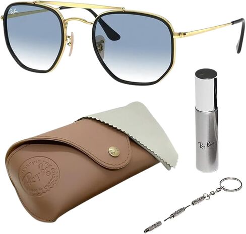 Ray-Ban RB3648M MARSHAL II Square-Round Shaped Sunglasses for Men & Women with Official RAYBAN Eyewear Kit in Saudi Arabia