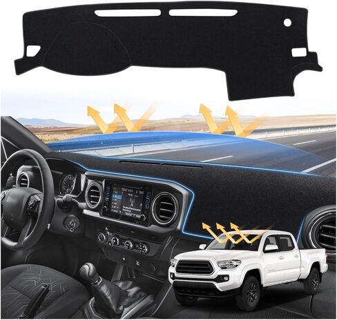 Sunsdrew Dash Cover for 2016-2022 2023 Toyota Tacoma Dashboard Cover Mat for Tacoma Accessories Sunshade Nonslip Mesh Protector No GlareTacoma Sunshield Protector Mat Pad in Kuwait