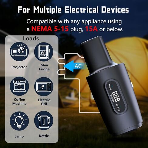 محول NACS V2L-مركبة لتحميل محول لعام 2025+Ioniq 5/6/9، 2026+Kia EV3/5/6/9، 2025+Genesis (يتطلب مدخل V2L+NACS)، قفل أمان، شاشة LED، طاقة للتخييم والرحلات والطوارئ وما إلى ذلك. in Kuwait