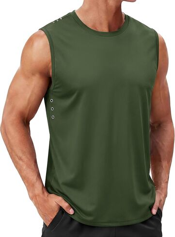 TACVASEN Sleeveless Shirts for Men Tank Tops Gym Quick Dry Workout Muscle Shirt Athletic Summer Bodybuilding Running in Saudi Arabia