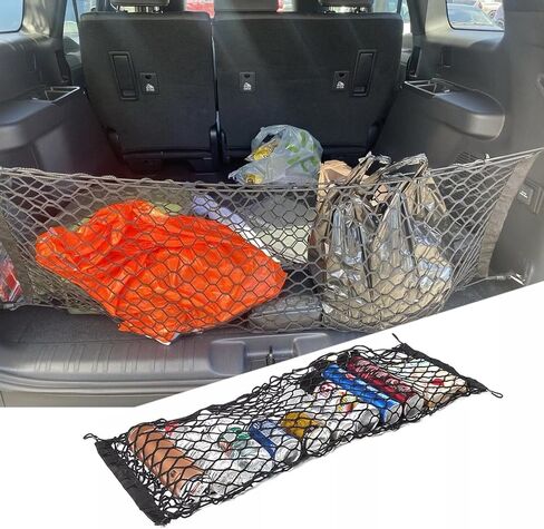 Rear Trunk Envelope Mesh Cargo Net Suitable for 2024 2025 2026 Lexus GX550 GX 550h J250 Baby Land Cruiser Overtrail Rear Trunk Mesh Cargo Storage Net Bag Modification The GX Accessories in Saudi Arabia