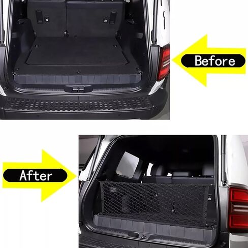 Rear Trunk Envelope Mesh Cargo Net Suitable for 2024 2025 2026 Lexus GX550 GX 550h J250 Baby Land Cruiser Overtrail Rear Trunk Mesh Cargo Storage Net Bag Modification The GX Accessories in Saudi Arabia