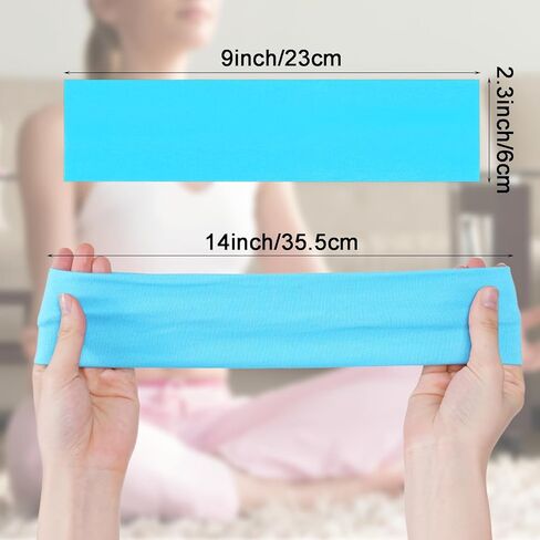 8 Pcs Headbands for Women - Cotton Blend Elastic Hair Bands, Non-Slip Gym Headband Pack, Sport & Daily Wear Hair Accessories, Moisture-Wicking Workout Headband in Saudi Arabia