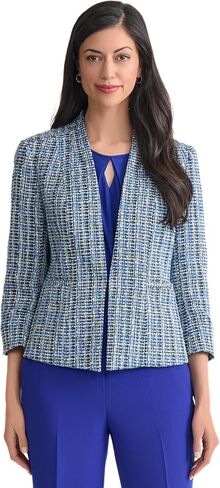 Kasper Women's Open Front Tweed Blazer in Saudi Arabia