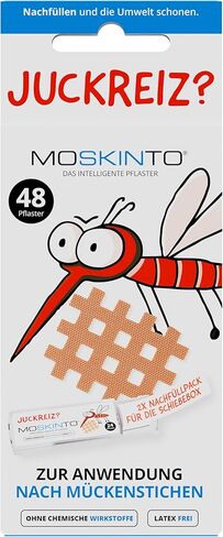 Moskinto The Original Itch Relief Patch with Moskito Care Insect Repellent | Instantly Bite-Relief Patches | 1 Family Pack - 42 Patches | 1 Travel Pack - 24 Patches in Saudi Arabia