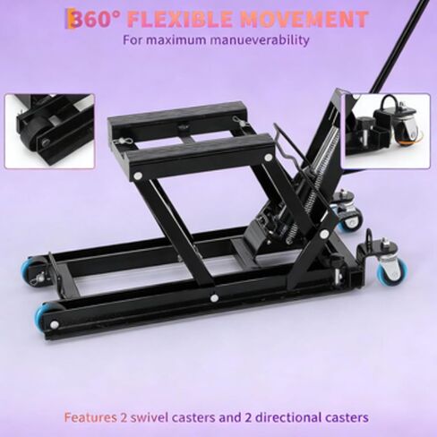 Hydraulic Motorcycle Lift Jack, Heavy-Duty Pedal Jack with Thickened Rubber Pad, Adjustable Height, 1500Lb, Non-Slip Platform, Car Maintenance Tool in Saudi Arabia