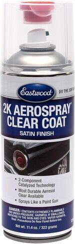 Eastwood 2k Aerospray Paint Aerosol Spray Automotive with Long-lasting and Durable Finish | Satin Clear Coat | 2 Pack in Saudi Arabia