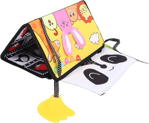 Baby Mirror, Foldable Cloth Book with Crinkle Paper for Cognitive Development with Polyester Material for Infants in Kuwait