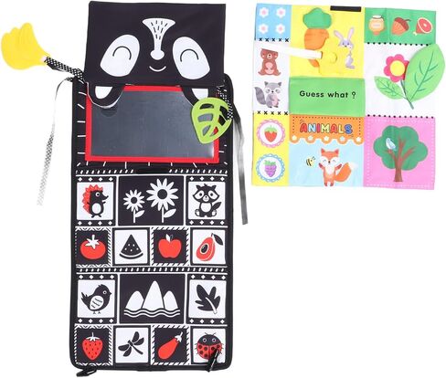 Baby Mirror, Foldable Cloth Book with Crinkle Paper for Cognitive Development with Polyester Material for Infants in Kuwait