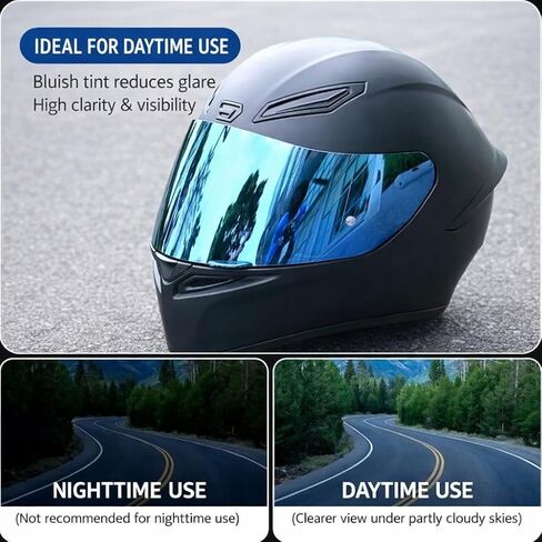 AGV K1 Visor Replacement for K1 K1S Helmet Tinted UV Protection Face Shield Compatible with K1 K1S K3SV K5 K5S Models(Deep Blue) in Saudi Arabia