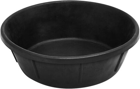 Sadnyy 5 Pcs Rubber Feeder Pan 8 Quart Rubber Feed Pan Large Utility Horse Feed Bucket Rubber Dog Bowl Horse Feeder for Dogs Goats Horses Chicken Dust Bath Container Animal Feeding, 14.5 x 4.5 Inches in Kuwait