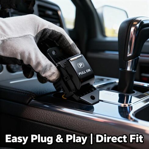 Lookdyoo Electronic Parking Brake Switch Dash Emergency Handbrake Button Control FL3T2B623BAW FL3T-2B623-BAW Chrome Compatible with Ford F150 Expedition Lincoln MKC Nautilus MKX MKZ Continental in Kuwait