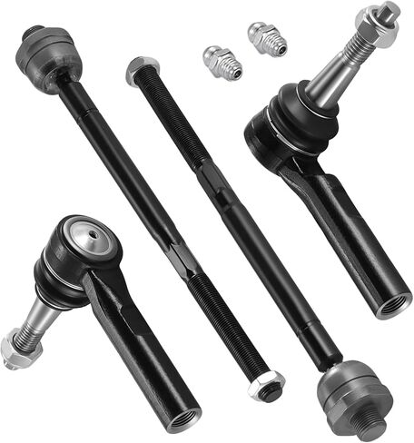 4 قطع ES3488 ES3493 طقم أطراف قضيب ربط أمامي داخلي/خارجي متوافق مع Chevy 1999-2006 Tahoe Silverado 1500، متوافق مع Cadillac Escalade ESV 2002-2006، مناسب لـ GMC Sierra 1500 Yukon in Kuwait