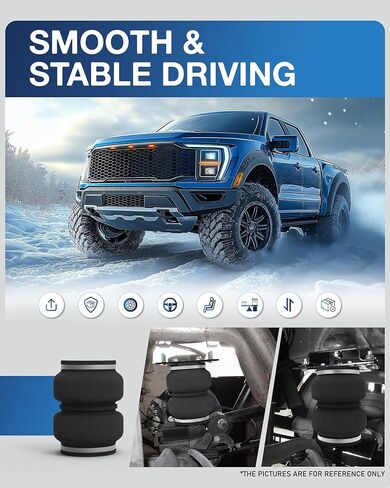 TOPICK Rear Air Bags Suspension Kit for 2009-2024 DODGE Ram 1500 Truck Towing, 5,000 LBS of Load Leveling Capacity, Replacement for Air Lift 57365 Ride Rite Airbags for Trucks Suspension Kit in Kuwait