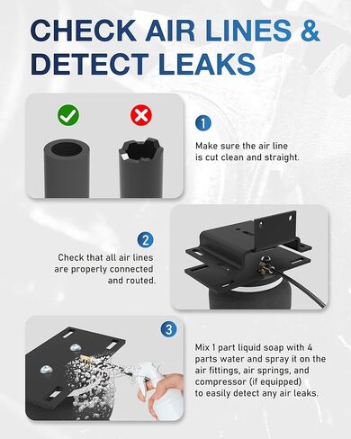 TOPICK Rear Air Bags Suspension Kit for 2009-2024 DODGE Ram 1500 Truck Towing, 5,000 LBS of Load Leveling Capacity, Replacement for Air Lift 57365 Ride Rite Airbags for Trucks Suspension Kit in Kuwait