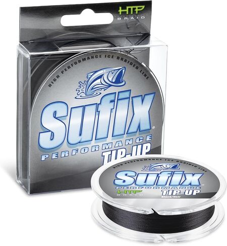 Sufix Performance 50-Yards Spool Size Tip Up Ice Braid Line (Black, 15-Pound) in Saudi Arabia