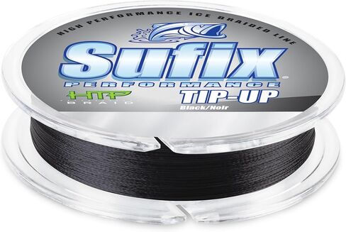 Sufix Performance 50-Yards Spool Size Tip Up Ice Braid Line (Black, 15-Pound) in Saudi Arabia