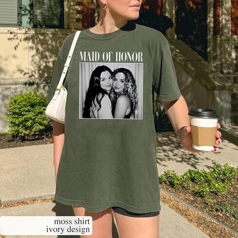 Personalized Maid of Honor Shirt, Custom Bridesmaid Sweatshirt, MOH Bachelorette Party Shirt, Team Bride Bridal Shower Gifts, Wedding Party Gift, Gifts for MOH, Matron of Honor T-Shirt in Saudi Arabia