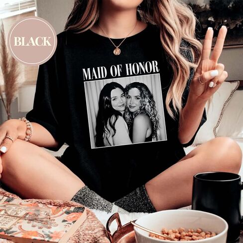 Personalized Maid of Honor Shirt, Custom Bridesmaid Sweatshirt, MOH Bachelorette Party Shirt, Team Bride Bridal Shower Gifts, Wedding Party Gift, Gifts for MOH, Matron of Honor T-Shirt in Saudi Arabia