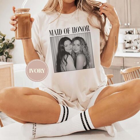 Personalized Maid of Honor Shirt, Custom Bridesmaid Sweatshirt, MOH Bachelorette Party Shirt, Team Bride Bridal Shower Gifts, Wedding Party Gift, Gifts for MOH, Matron of Honor T-Shirt in Saudi Arabia
