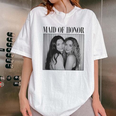 Personalized Maid of Honor Shirt, Custom Bridesmaid Sweatshirt, MOH Bachelorette Party Shirt, Team Bride Bridal Shower Gifts, Wedding Party Gift, Gifts for MOH, Matron of Honor T-Shirt in Saudi Arabia