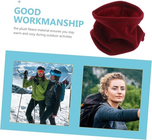 Thermal Neck Gaiter Windproof Face Mask Scarf Plush Face Mask for Cold Weather Sports in Saudi Arabia