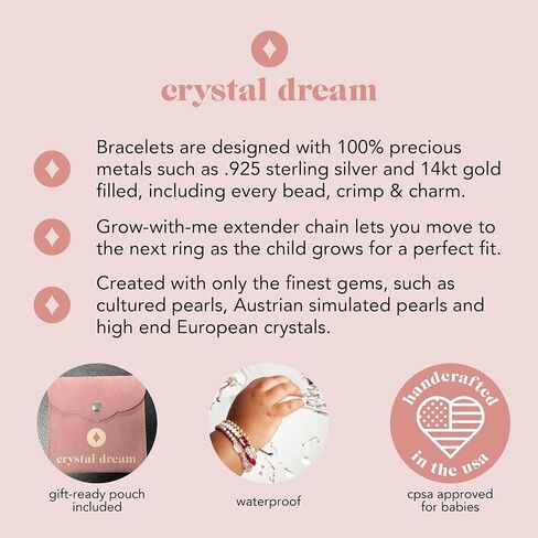 سوار المعمودية من الفضة الاسترليني | لآلئ مقلدة نمساوية | مجوهرات بنات اطفال | هدايا التعميد الكاثوليكية للفتيات | هدايا المعمودية للفتاة | سوار التعميد الأنيق | فتاة المعمودية in Kuwait