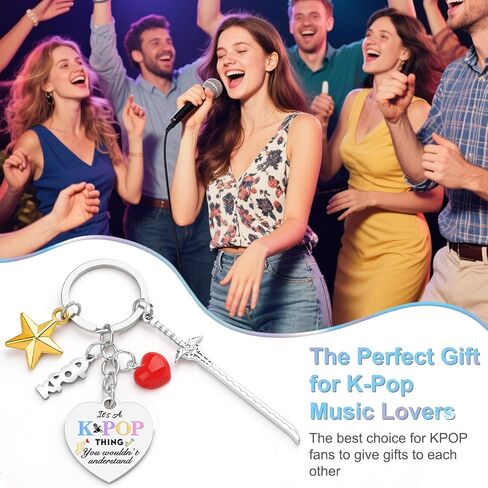 سلسلة مفاتيح Kpop - K pop Merch Stuff - ملحق حلقة مفاتيح للمعجبين، هدايا عيد ميلاد لمحبي موسيقى البوب ​​الكورية in Saudi Arabia