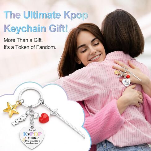 سلسلة مفاتيح Kpop - K pop Merch Stuff - ملحق حلقة مفاتيح للمعجبين، هدايا عيد ميلاد لمحبي موسيقى البوب ​​الكورية in Saudi Arabia