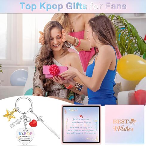 سلسلة مفاتيح Kpop - K pop Merch Stuff - ملحق حلقة مفاتيح للمعجبين، هدايا عيد ميلاد لمحبي موسيقى البوب ​​الكورية in Saudi Arabia