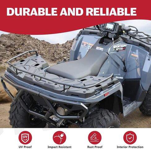 A & UTV PRO Rear Rack Extender for Polaris Sportsman 570 450 H.O. 2021 2022 2023 2024 2025, Heavy Duty Steel ATV Back Luggage Rack Extender Accessories, Replace OEM #2884841, Black in Saudi Arabia