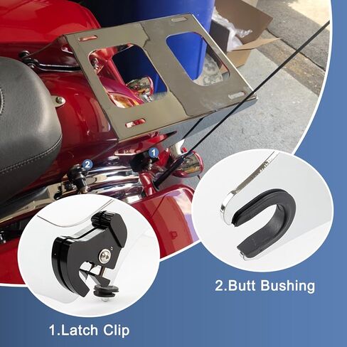 Detachable Two Up Pak Mounting Luggage Rack Compatible for Touring Street Glide Road King Electra Glide 2014-2025 (Chrome) in Saudi Arabia
