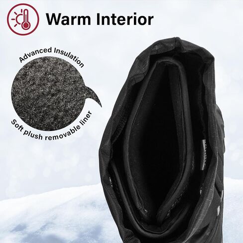 Ice Fields Darrell Little and Big Kid High Snow Winter Boots, Warm, Insulated, Waterproof Shell in Kuwait