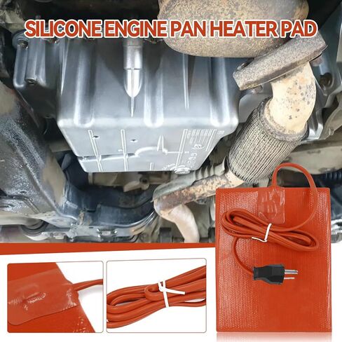 Engine Heater Pads, 6"x8" Car Engine Heater Pad Electric 300W Car Oil Pan Heater Pad Engine Block Oil Tank Heater Pad with 4.9 Ft Cord (2) in Kuwait