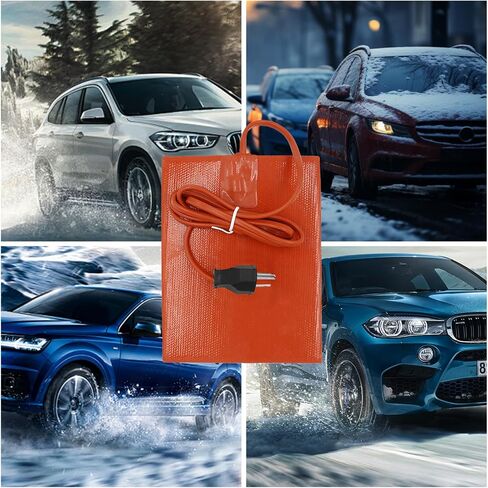 Engine Heater Pads, 6"x8" Car Engine Heater Pad Electric 300W Car Oil Pan Heater Pad Engine Block Oil Tank Heater Pad with 4.9 Ft Cord (2) in Kuwait